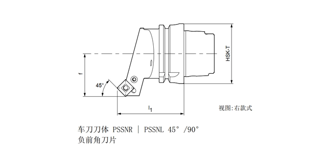 Спецификация токарного инструмента Hsk T Pssnr | Pssnl 45 °/90 °