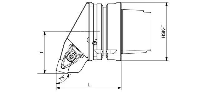 Технические характеристики токарного инструмента HSK-T DSBNR | DSBNL 90°/75°