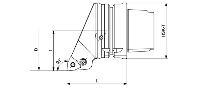 Технические характеристики токарного инструмента HSK-T PWLNR | PWLNL 95°/80°