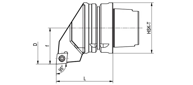 Технические характеристики токарного инструмента HSK-T SCLCR | SCLCL 95°/80°