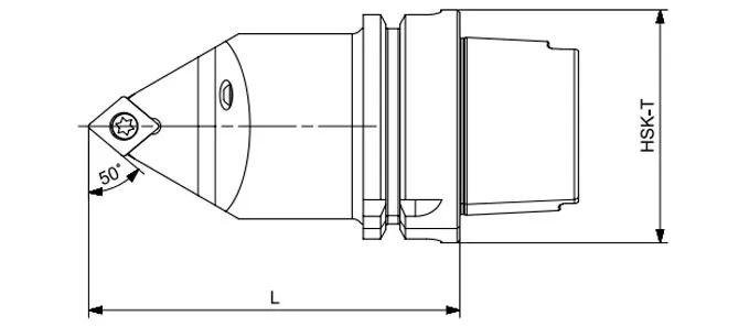 Технические характеристики токарного инструмента HSK-T SCMCN 50°/80°/50°